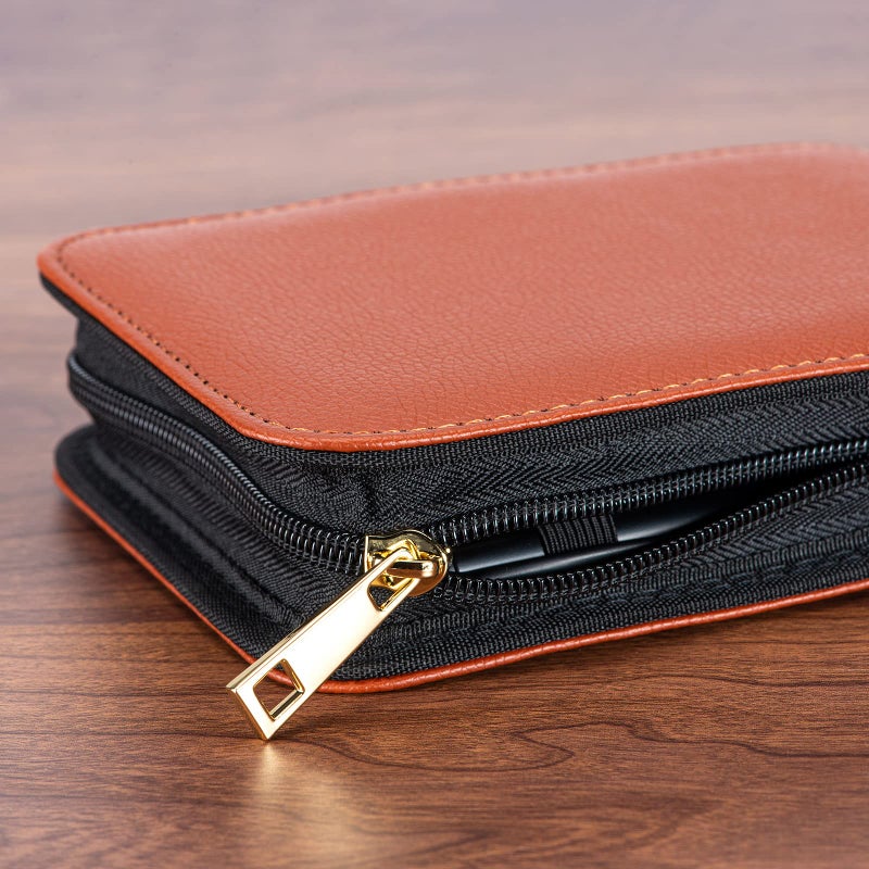 Lanxivi Fountain Pen Roller Pen PU Leather Case for 12 Pens (Coffee) - Image 5